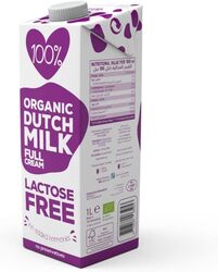 100% Organic Lactose Free Milk (6X1L), Full Fat, No Added Hormones, All Natural, No Preservatives, EU Certified Organic (Case Of 6)